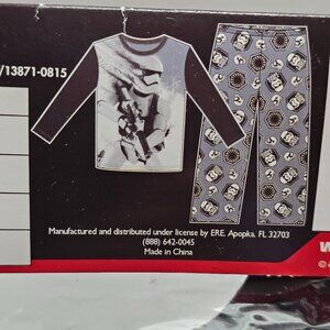 New Star Wars Villain Trooper Youth Pj Pajama Set Black Gray White XS 2pc 4